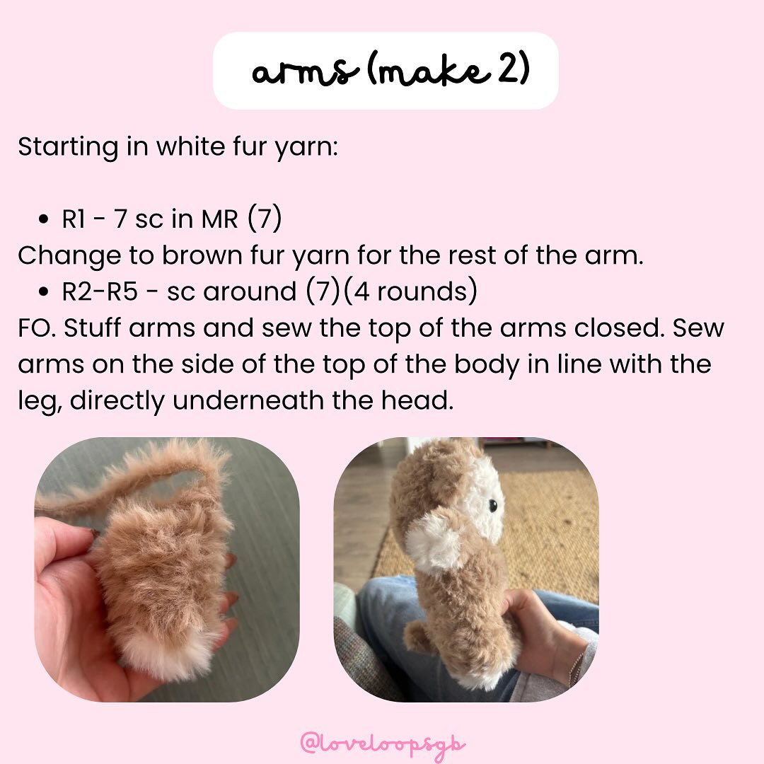 Cute Crochet Plush Monkey Free Pattern Tutorial