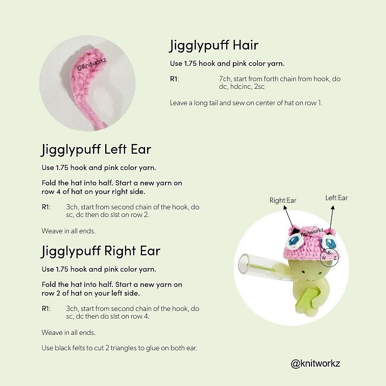 Cute Crochet Pokemon Hats: Free Patterns for Smiski Figures