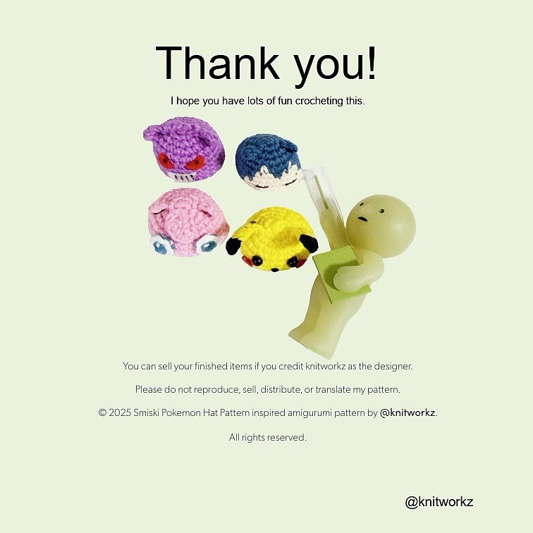 Cute Crochet Pokemon Hats: Free Patterns for Smiski Figures