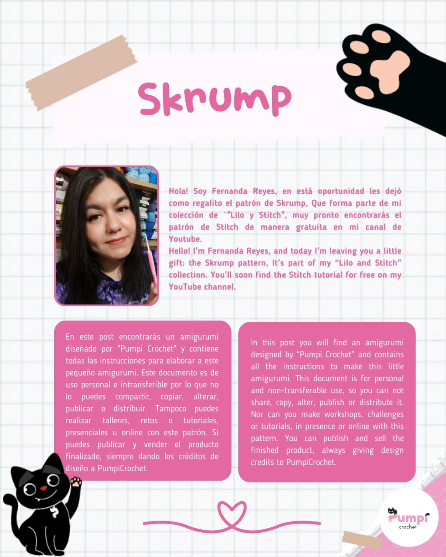 Cute Crochet Skrump Amigurumi Pattern Free to Download