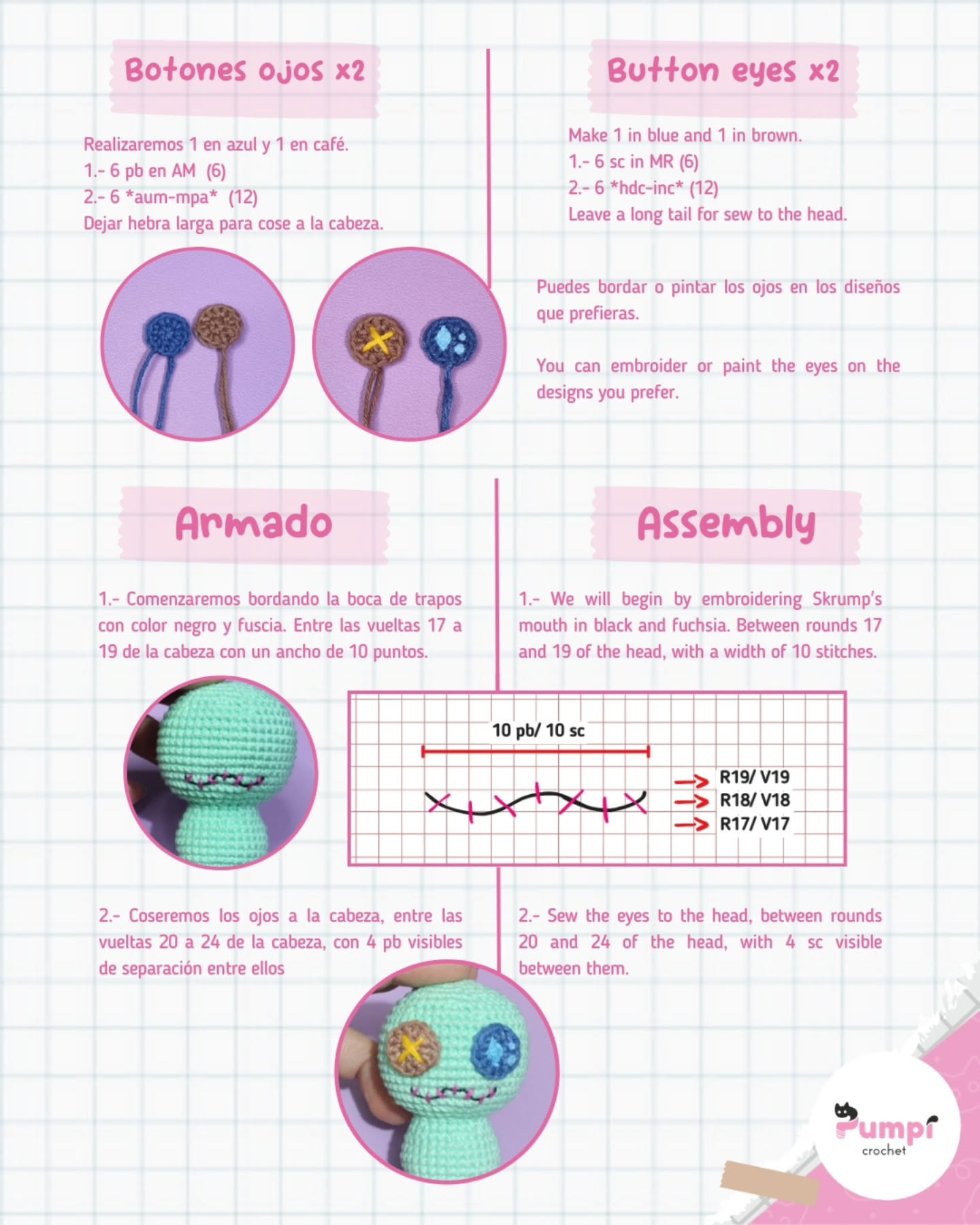 Cute Crochet Skrump Amigurumi Pattern Free to Download