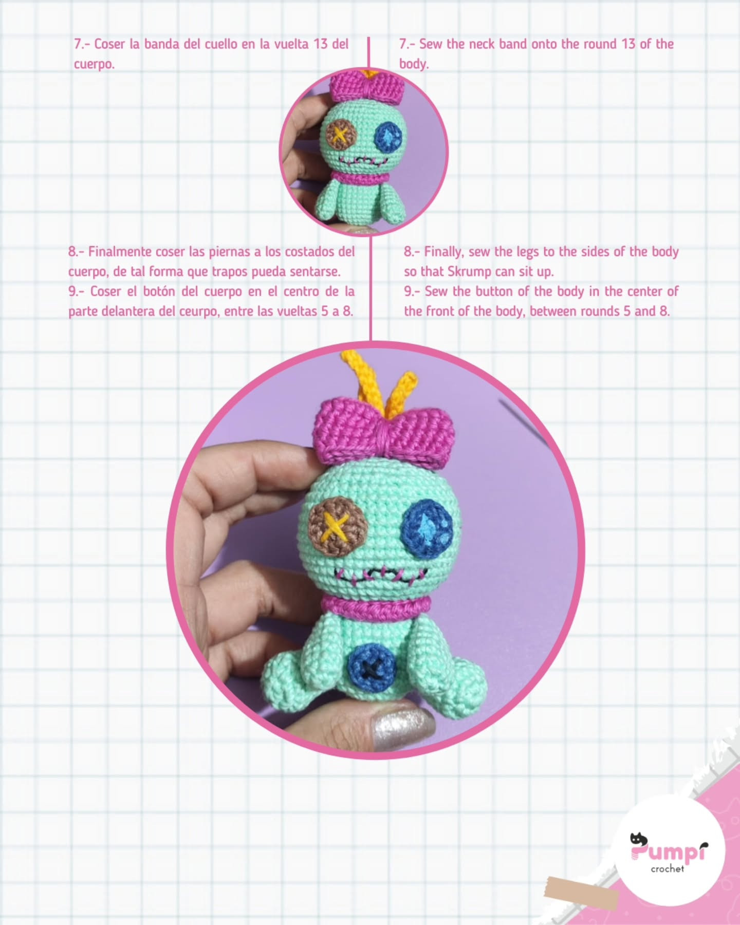 Cute Crochet Skrump Amigurumi Pattern Free to Download