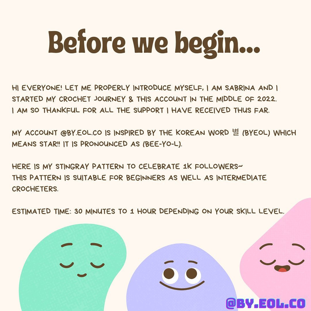 Cute Crochet Stingray Pattern: DIY Your Own Plush Toy