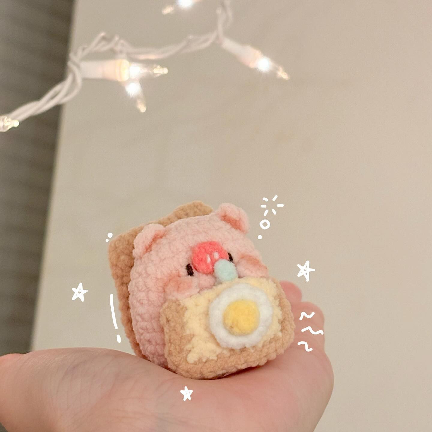 Cute Crocheted Pig Toast Amigurumi Pattern Free Download