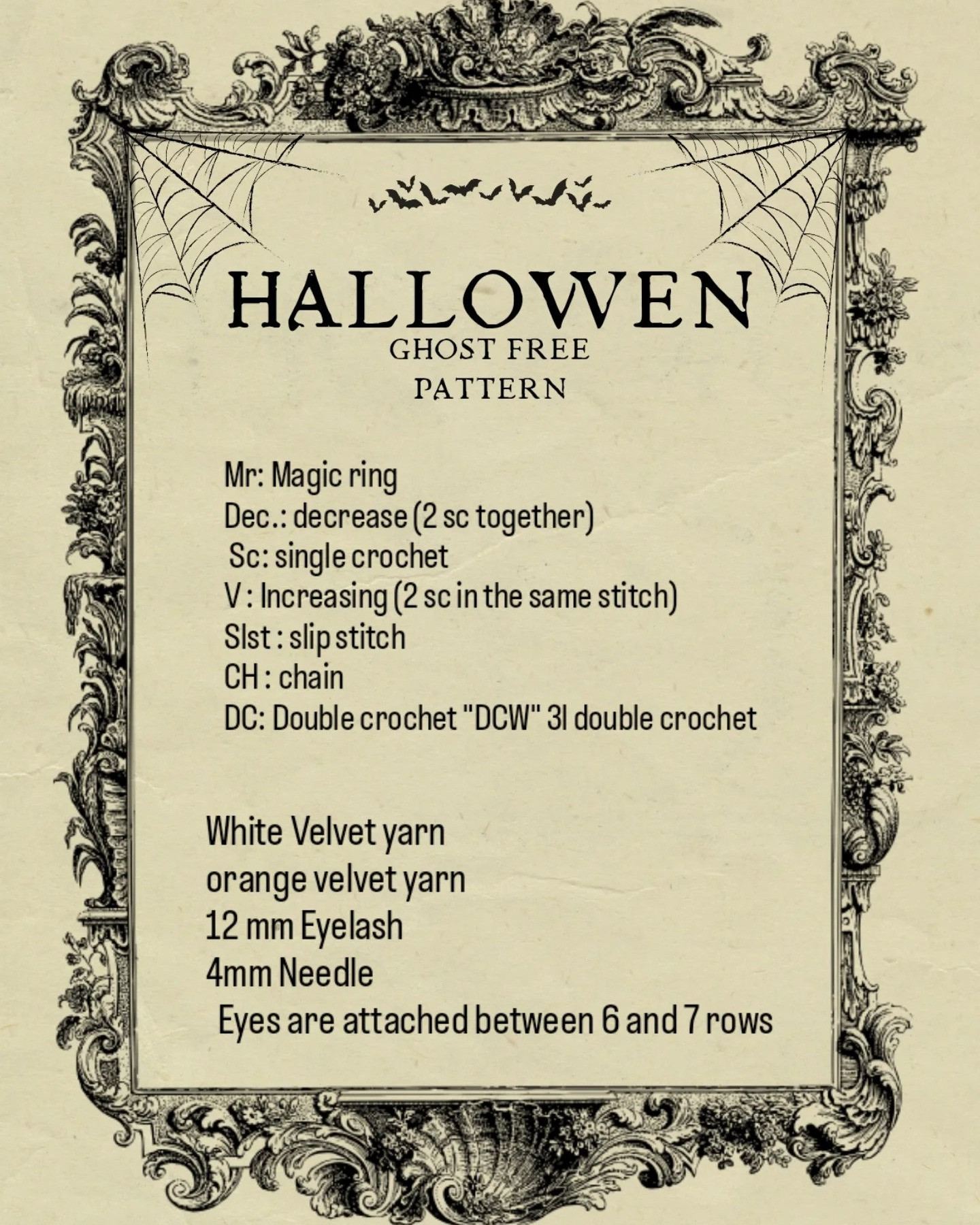 Cute Halloween Ghost Crochet Pattern for Beginners