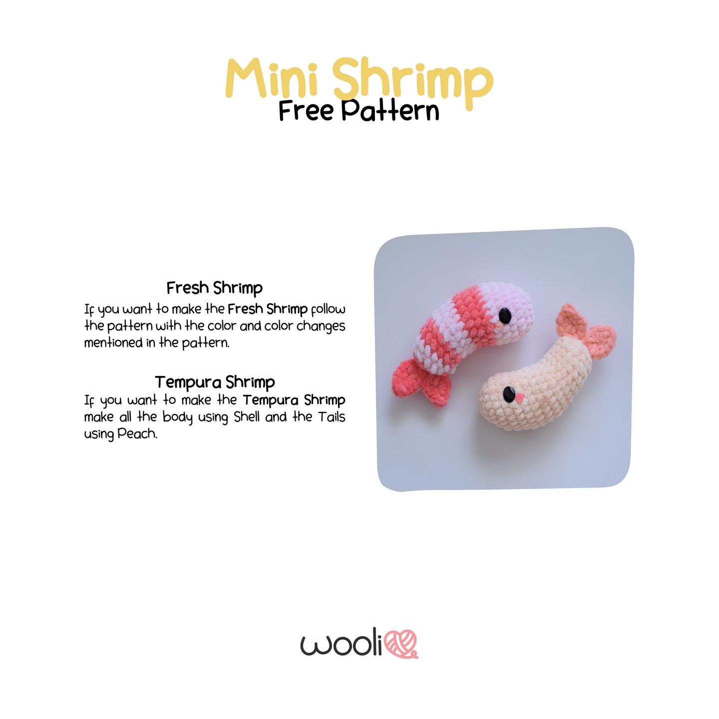 Cute Mini Shrimp Crochet Pattern for Beginners