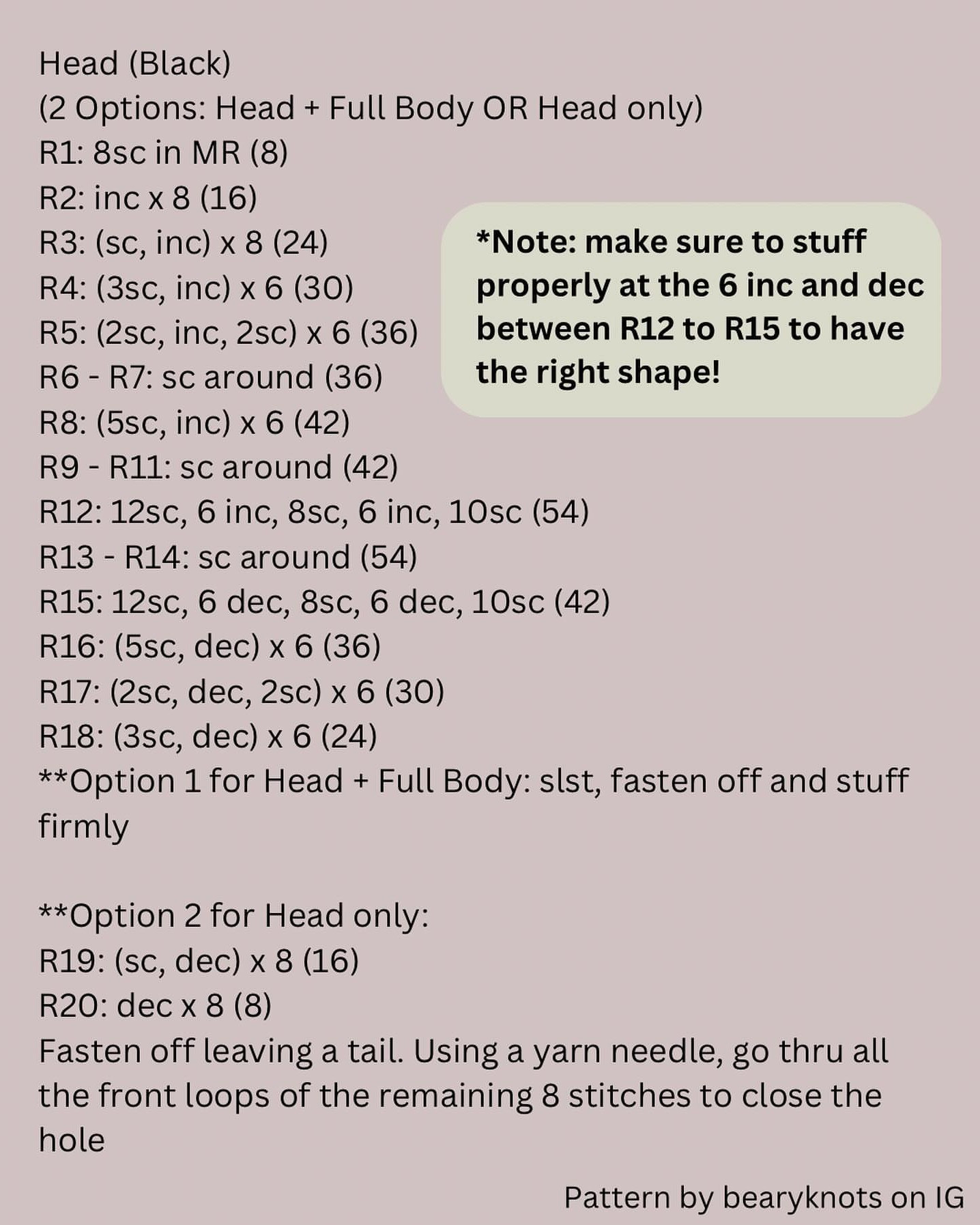 Cute Mito Bunny Crochet Pattern by Bearyknots