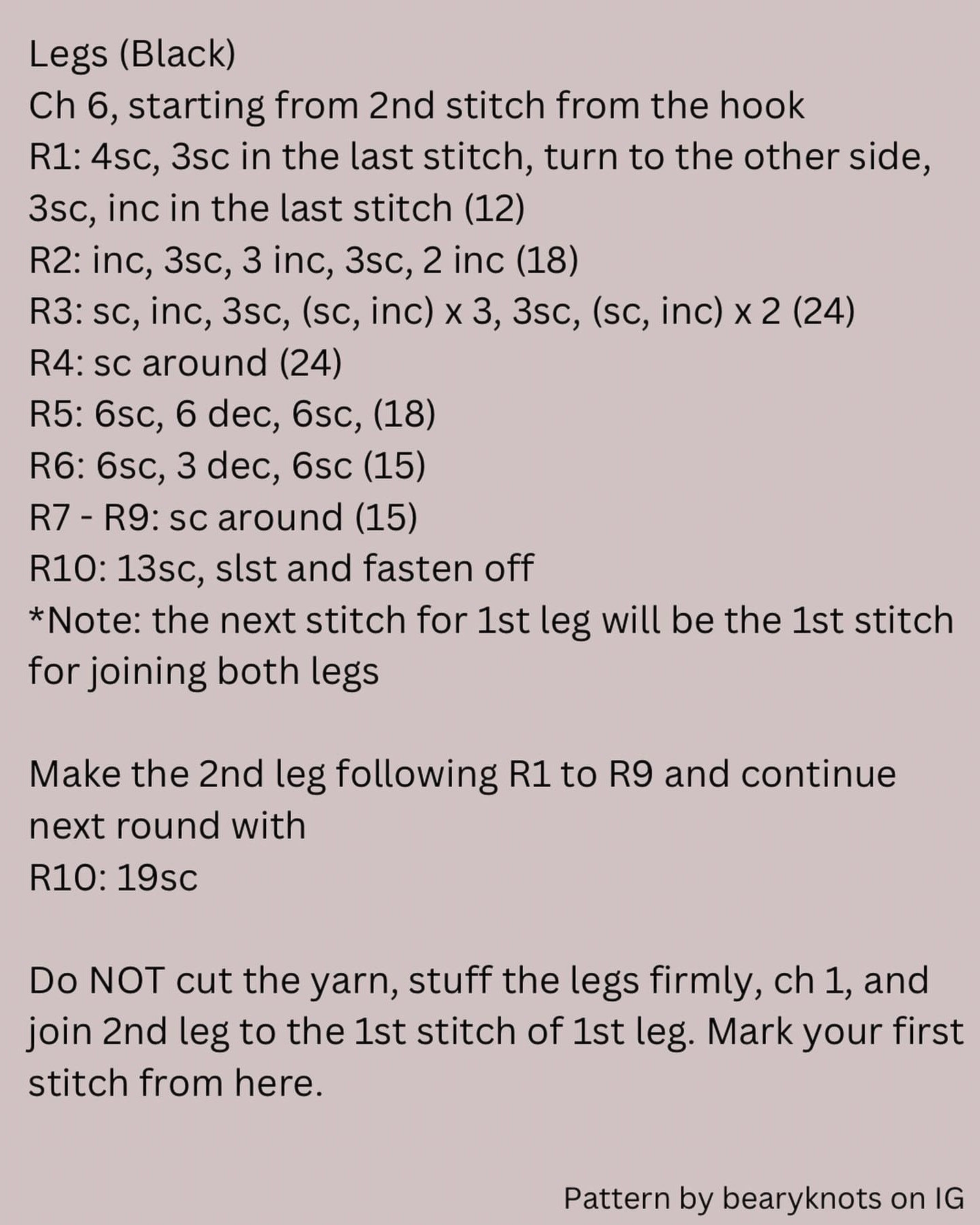 Cute Mito Bunny Crochet Pattern by Bearyknots