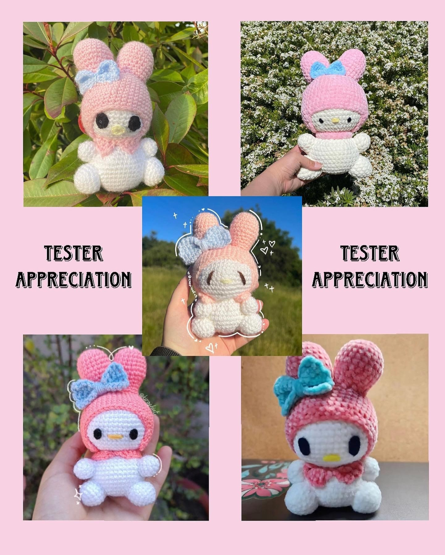Cute My Melody Crochet Pattern for Free