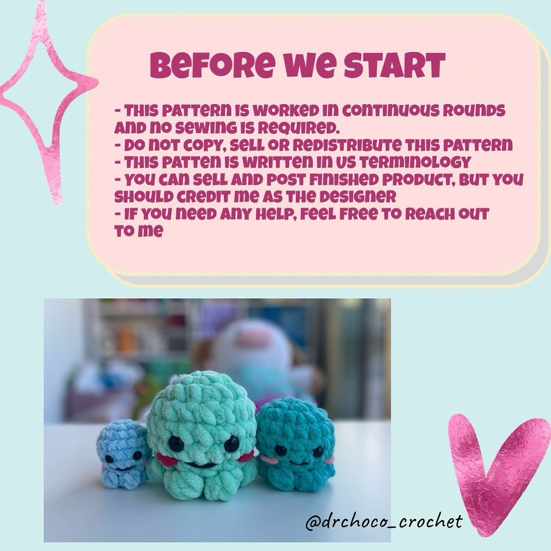 Cute No-Sew Crochet Plushie Free Pattern for Beginners