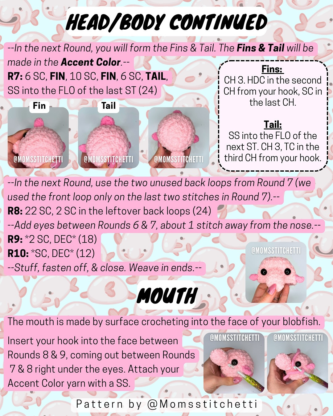 Cute Pink Elephant Crochet Pattern - No Sewing Required