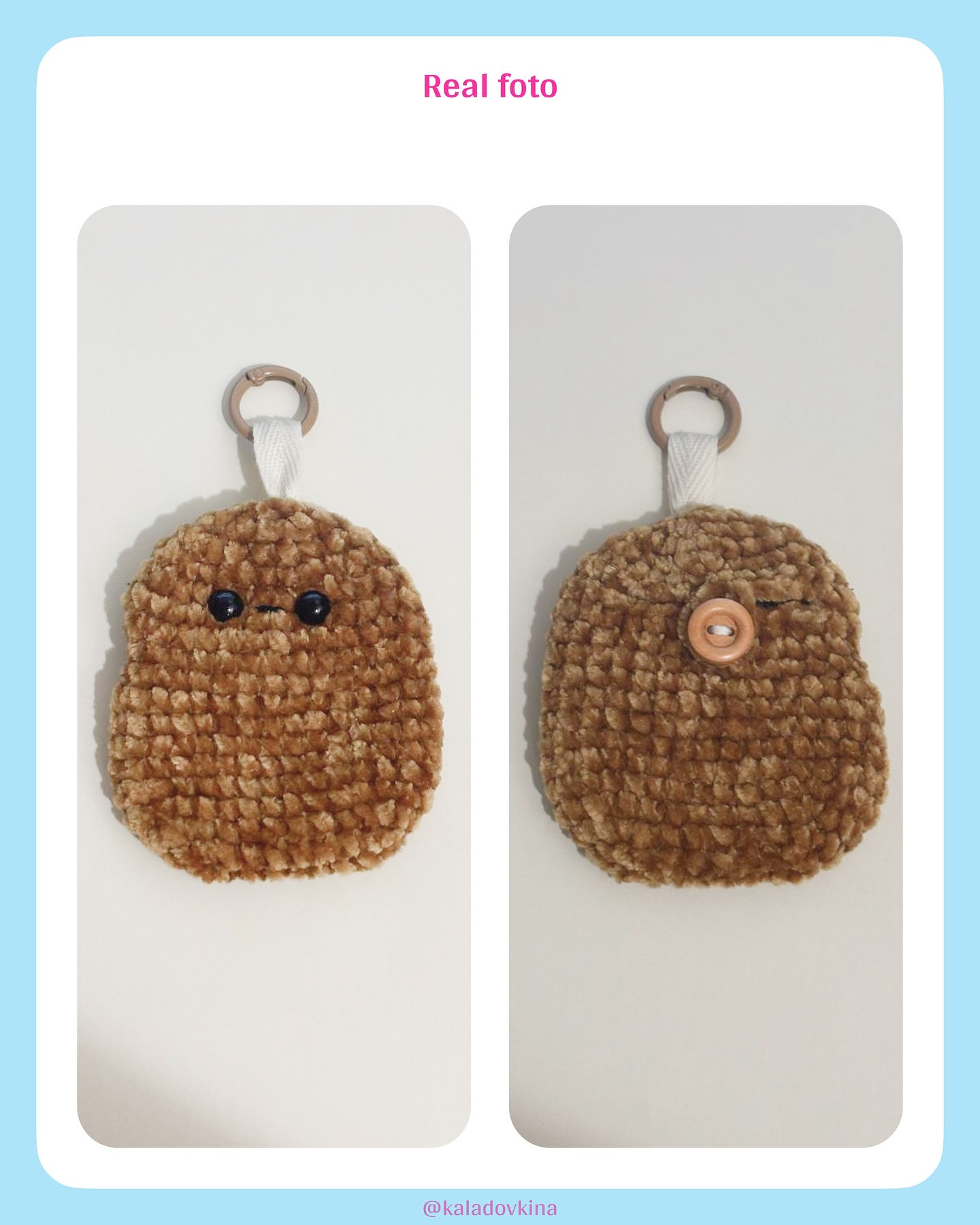 Cute Potato Huggy Pouch Crochet Pattern for Beginners