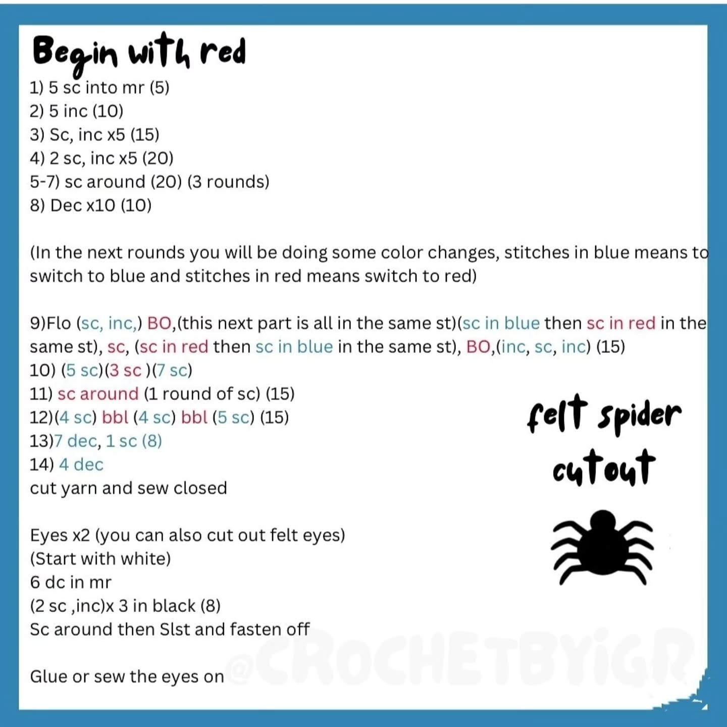 Cute Spider-Inspired Crochet Plush Free Pattern for Beginners