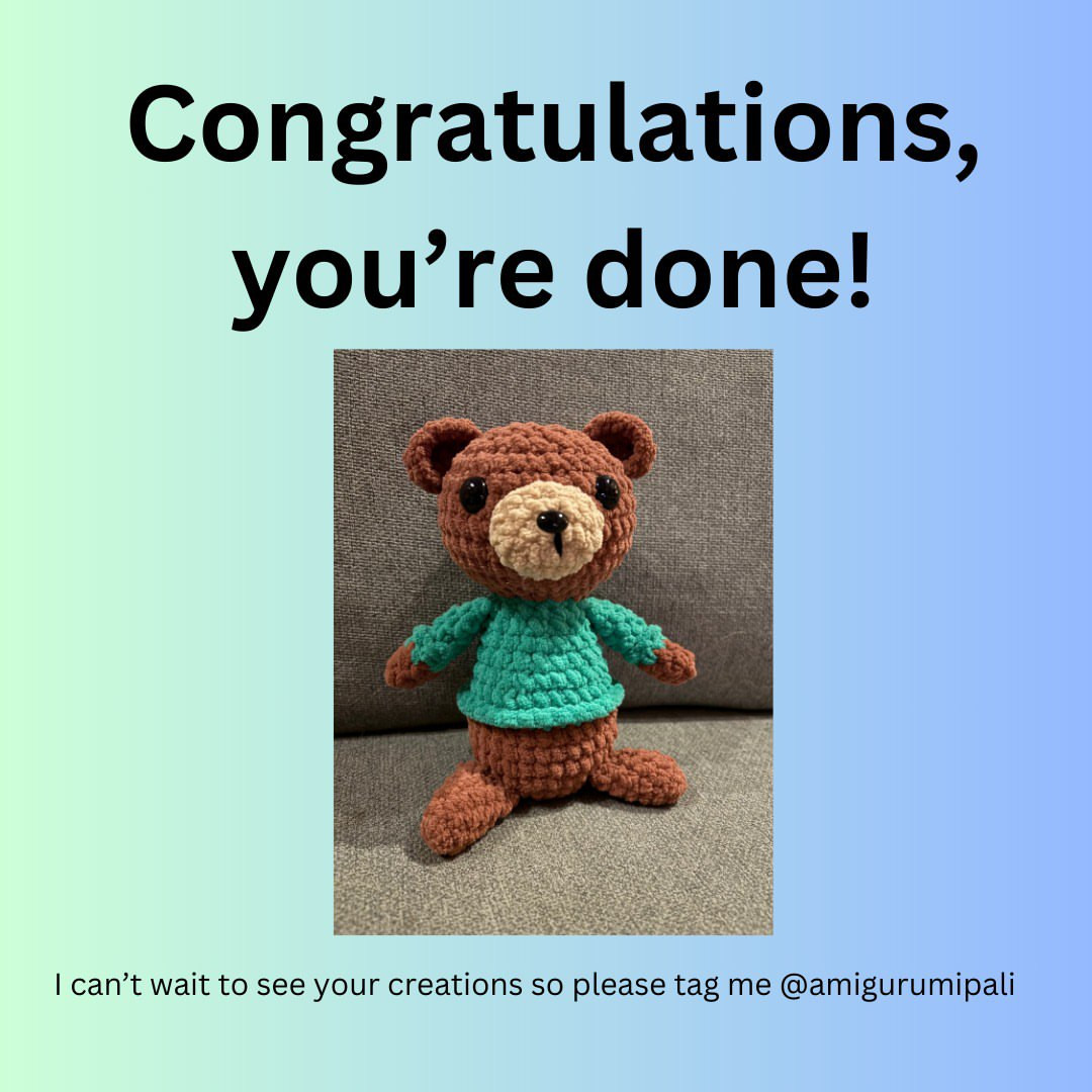 Cute Sweater Bear Crochet Pattern for Beginners to Try