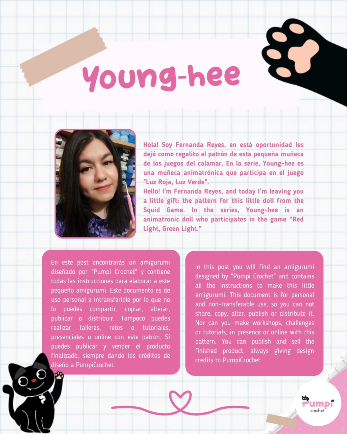 Cute Young-hee Crochet Pattern for Amigurumi Lovers