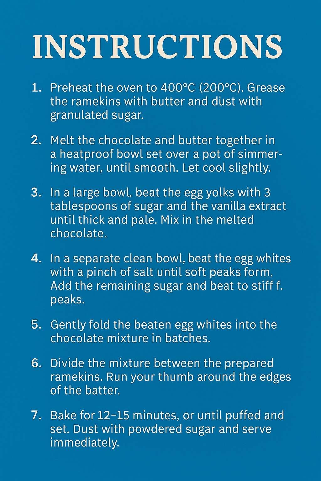 Decadent Chocolate Dream Soufflé Delight