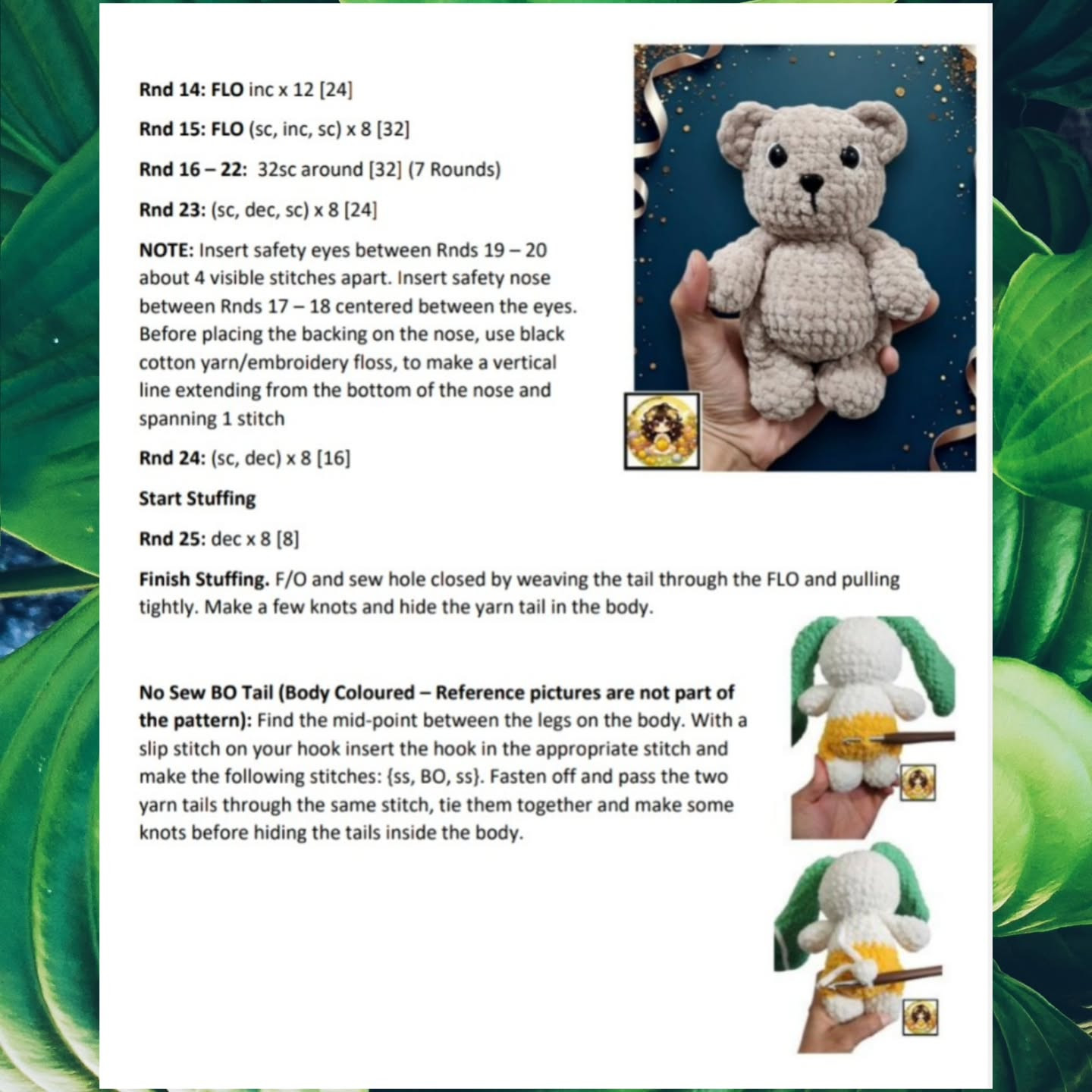 Easy No Sew Crochet Bear Pattern for Beginners