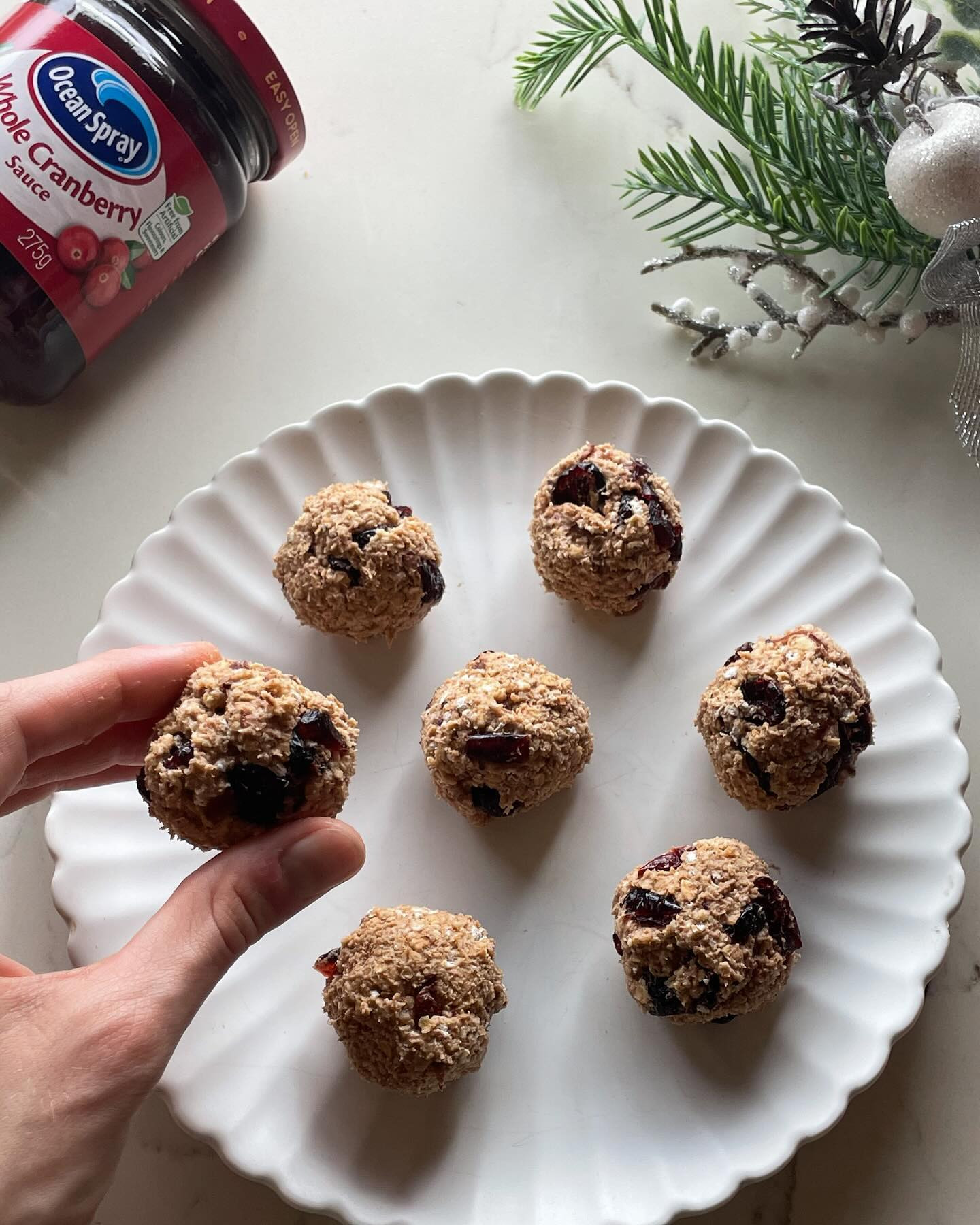 Festive Cranberry Protein Power Bites