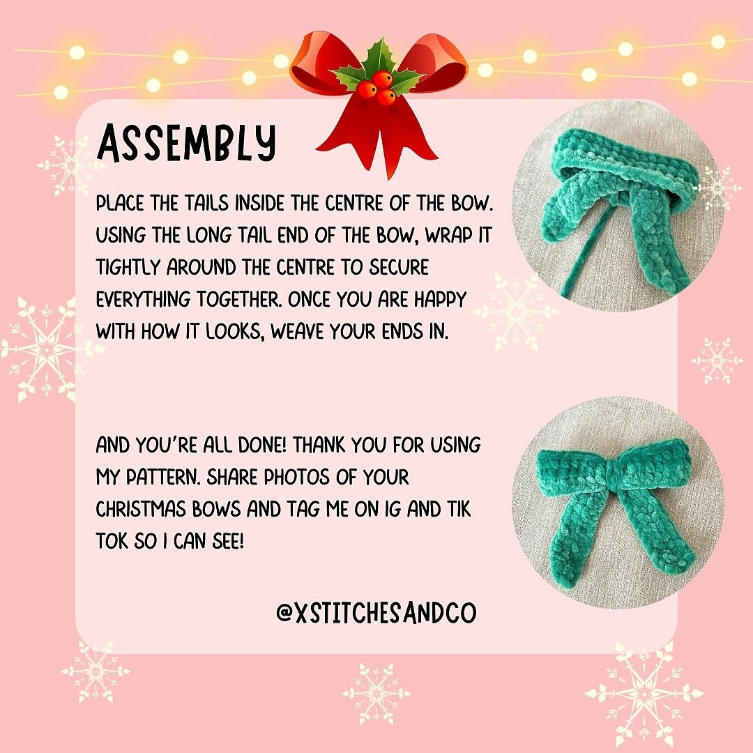 Festive Crochet Bow Pattern for Holiday Decorations