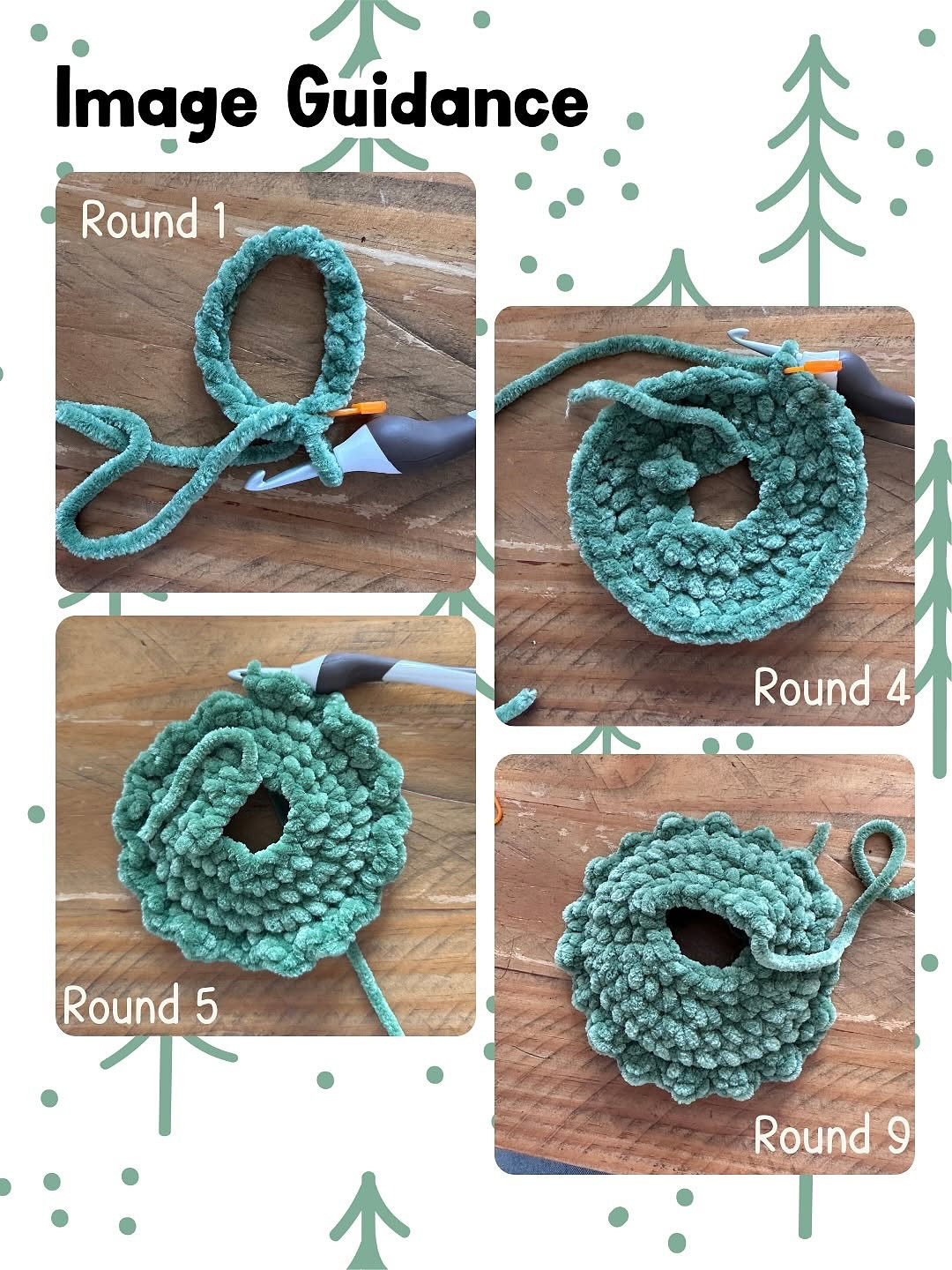 Festive Crochet Wreath Pattern for Holiday Decorations