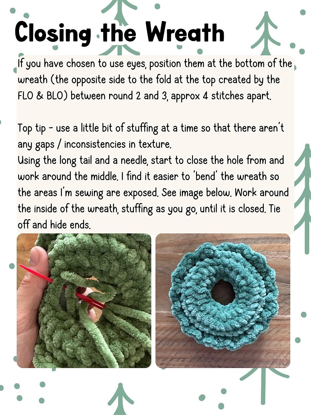 Festive Crochet Wreath Pattern for Holiday Decorations