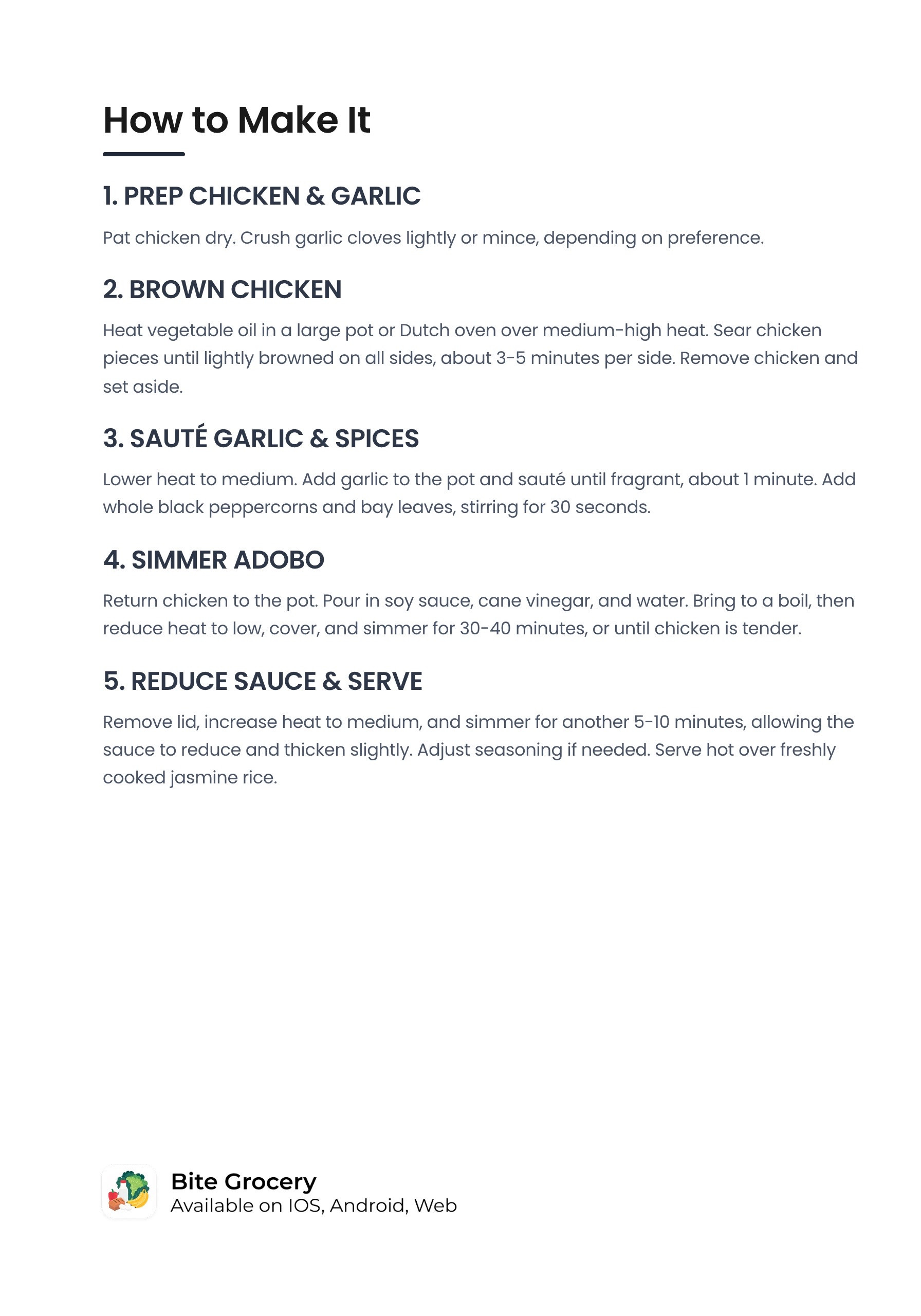 Filipino Chicken Adobo Recipe 🇵🇭