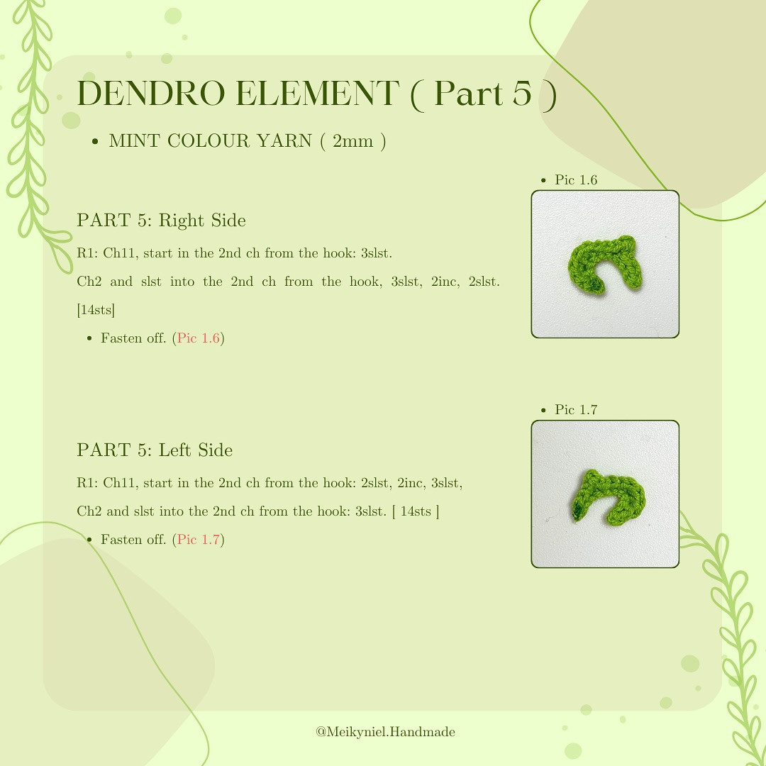 Free Crochet Amigurumi Stand Pattern with Leaf Design