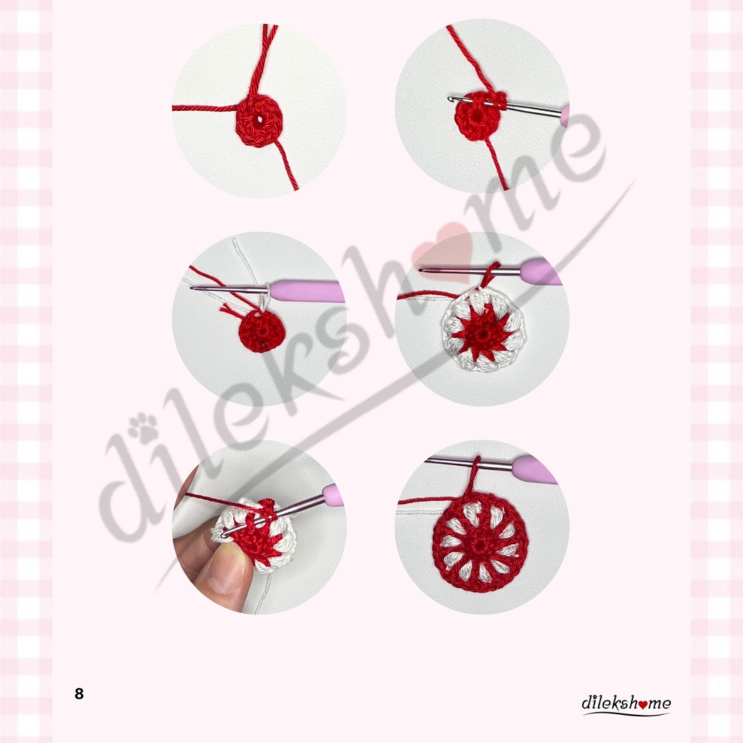 Free Crochet Mushroom Keychain Pattern by dilekshome