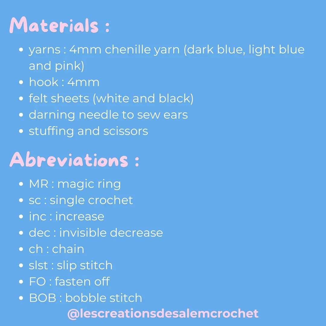 Free Crochet Pattern: Adorable Blue Creature Low-Sew Design