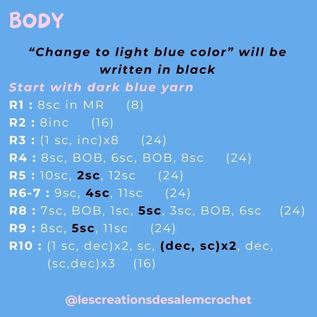 Free Crochet Pattern: Adorable Blue Creature Low-Sew Design