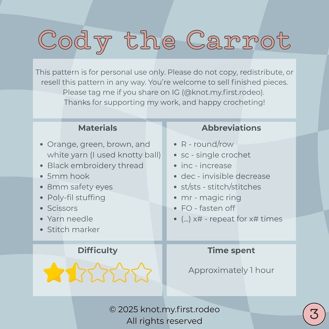 Free Crochet Pattern: Adorable Cody the Carrot Amigurumi