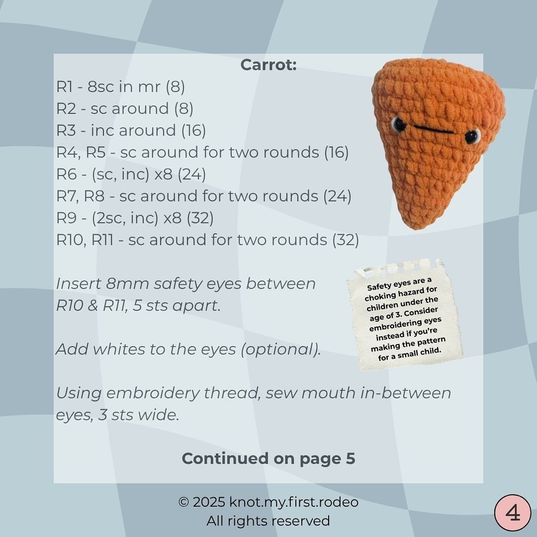 Free Crochet Pattern: Adorable Cody the Carrot Amigurumi