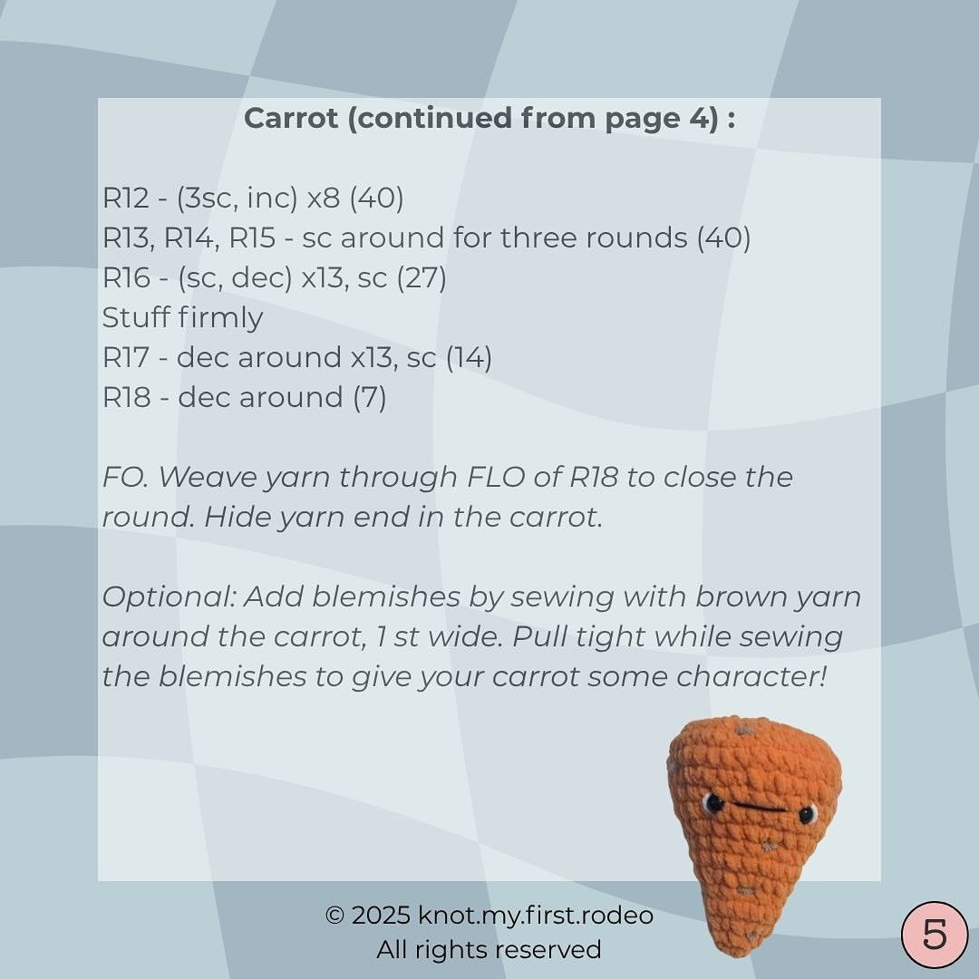 Free Crochet Pattern: Adorable Cody the Carrot Amigurumi