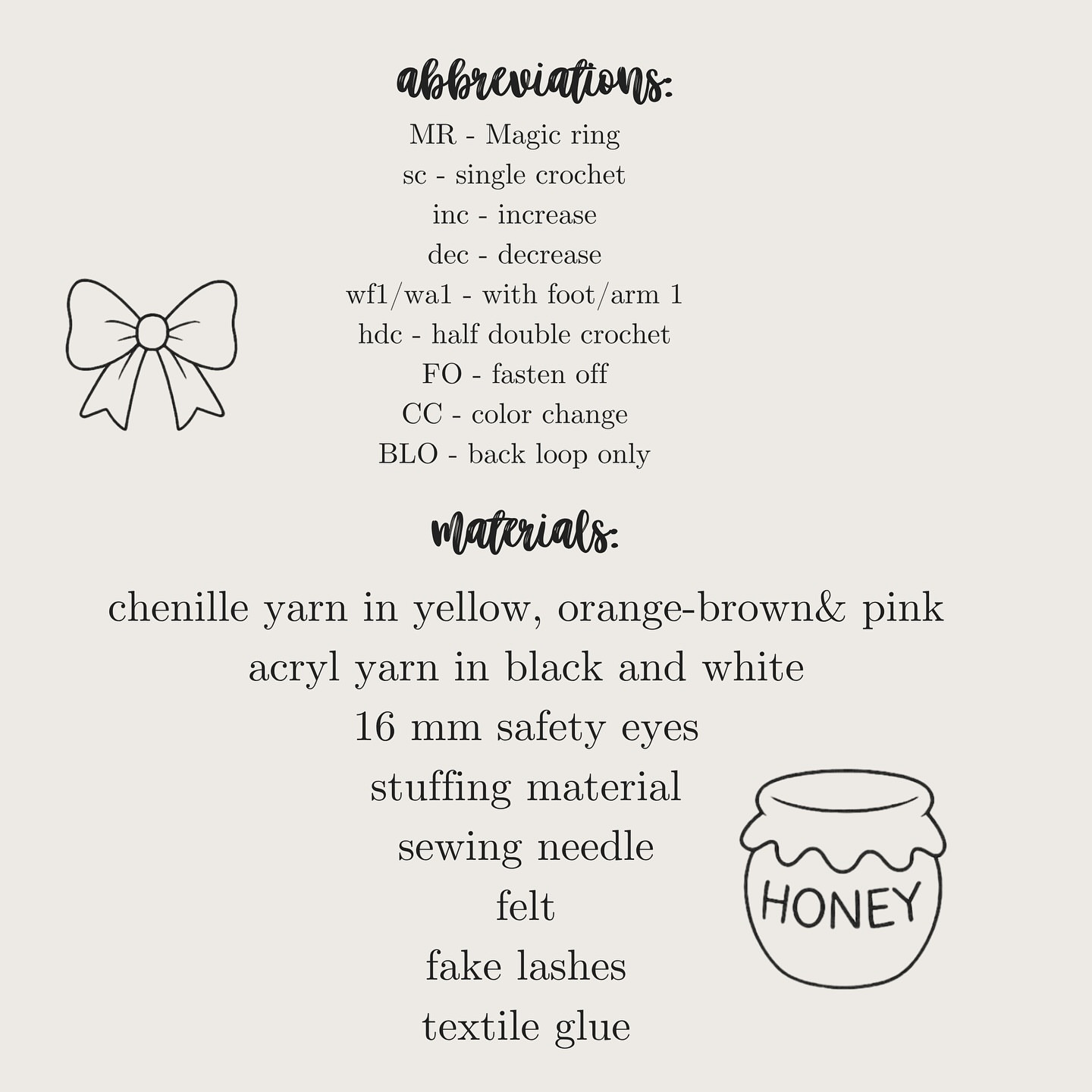 Free Crochet Pattern: Buttercup the Tiny Yellow Bear Girl