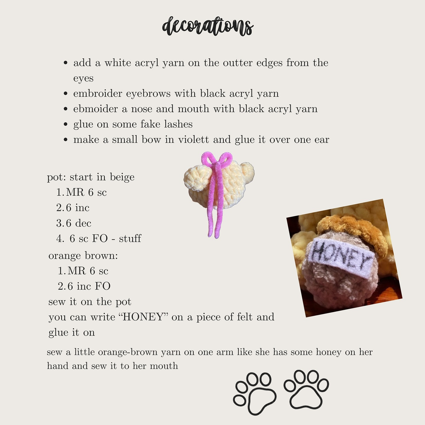 Free Crochet Pattern: Buttercup the Tiny Yellow Bear Girl