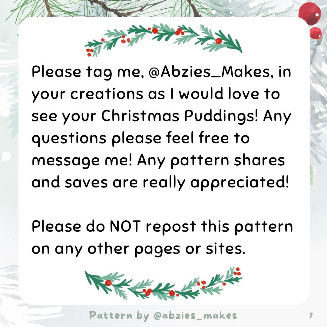 Free Crochet Pattern: Chocolate Orange Christmas Pudding Decoration