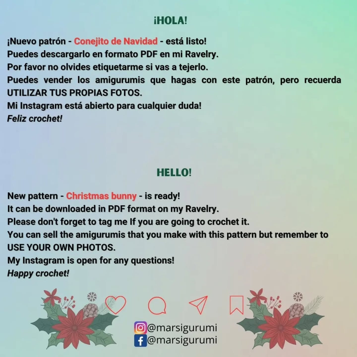 Free Crochet Pattern: Christmas Bunny in a Cup Amigurumi