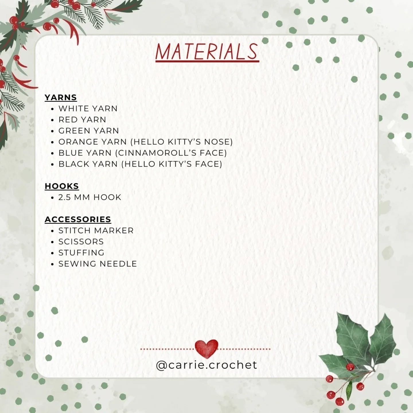 Free Crochet Pattern: Christmas Cat and Bunny Amigurumi