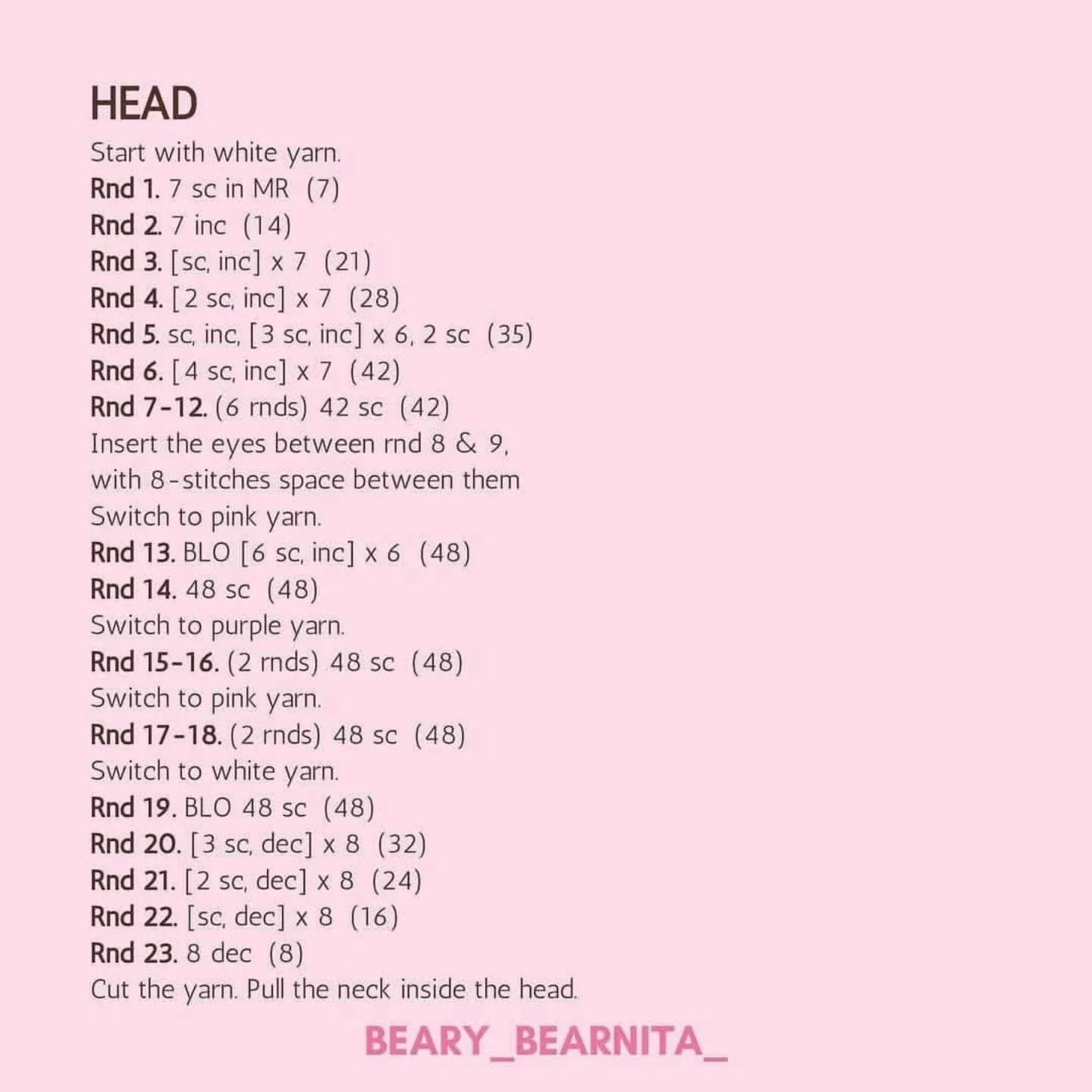 Free Crochet Pattern: Cute Amigurumi Bunny