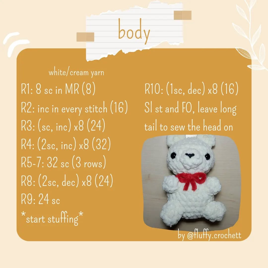 Free Crochet Pattern: Cute Little Polar Bear Amigurumi