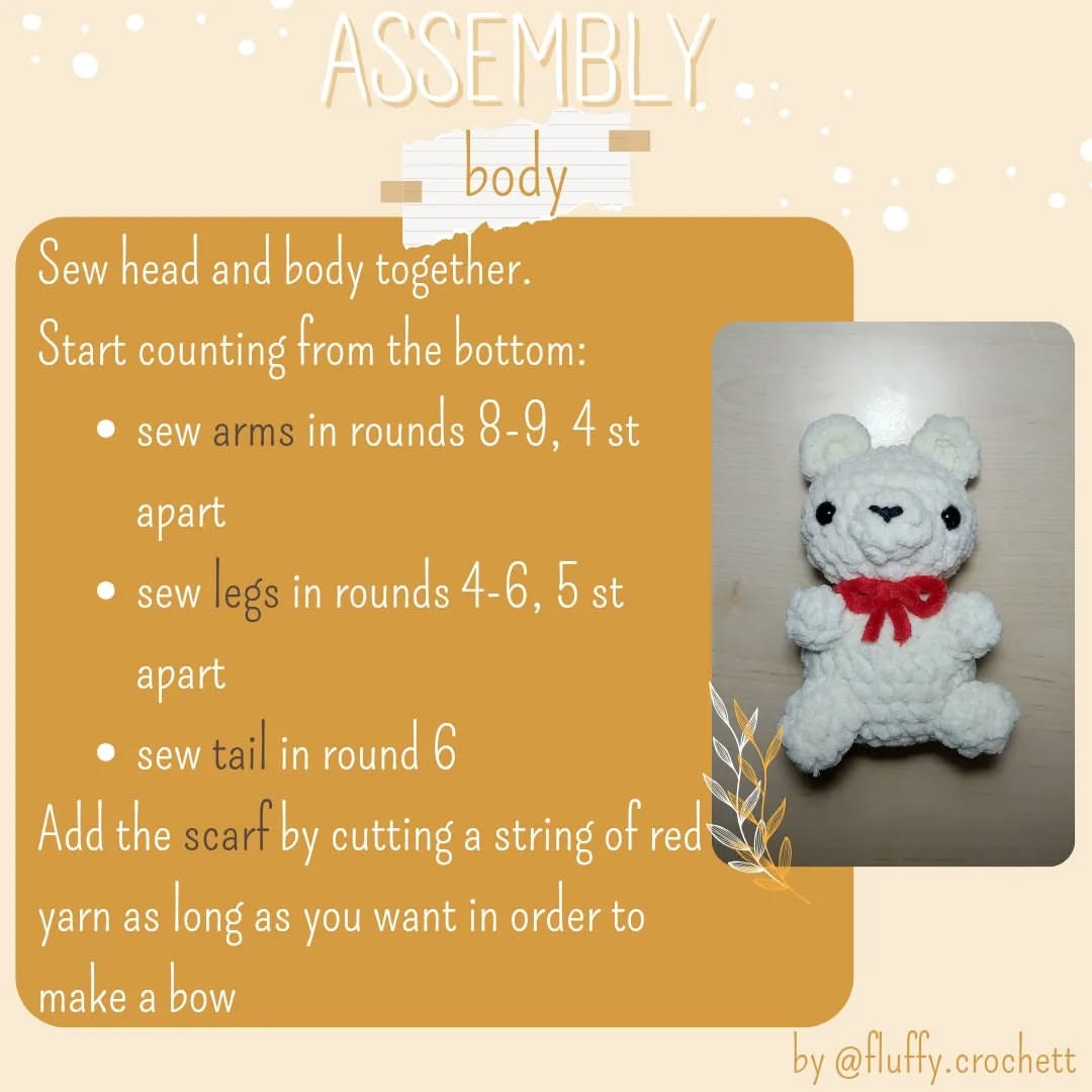 Free Crochet Pattern: Cute Little Polar Bear Amigurumi
