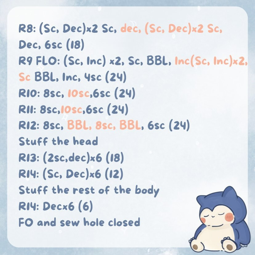 Free Crochet Pattern: Cute Snorlax Plush Toy Design