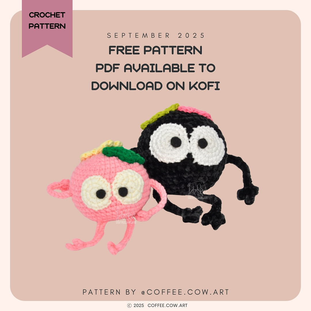 Free Crochet Pattern: Cute Soot Sprite Amigurumi for Beginners