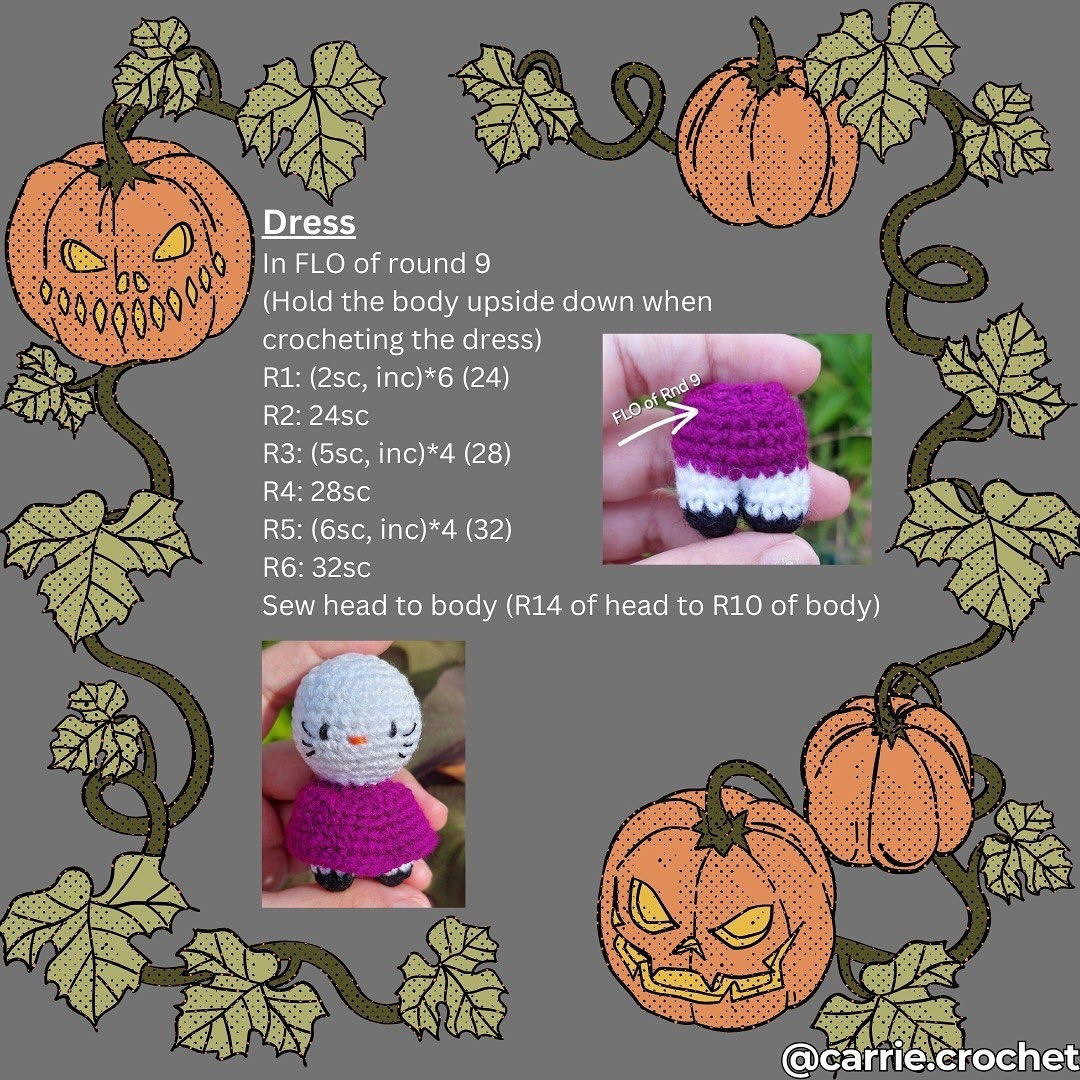 Free Crochet Pattern: Cute Witch Cat Amigurumi Tutorial