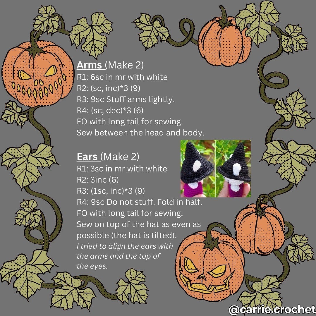 Free Crochet Pattern: Cute Witch Cat Amigurumi Tutorial