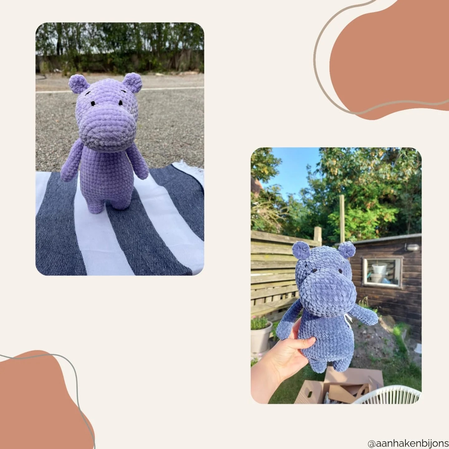 Free Crochet Pattern for a Cute Blue Hippo Toy