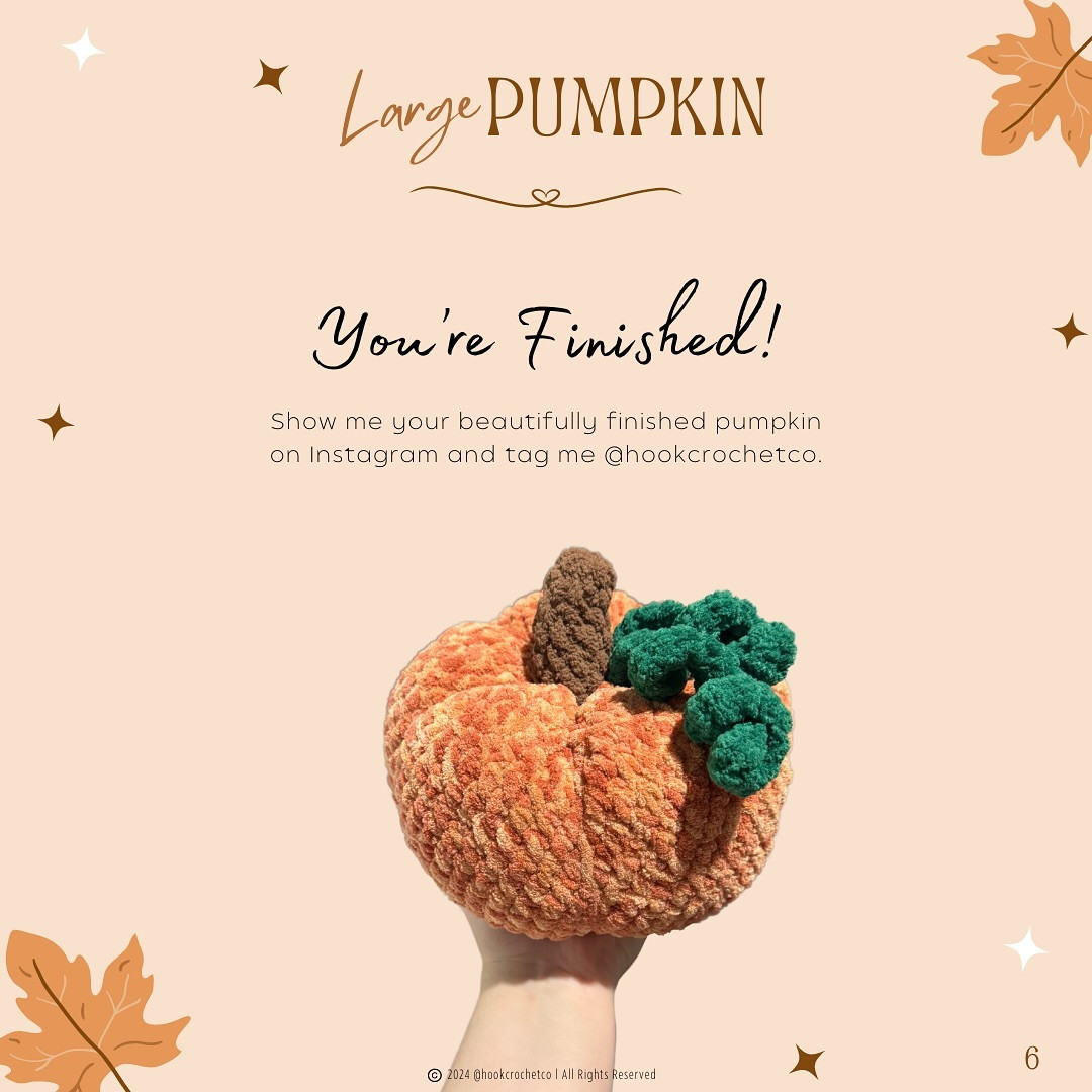 Free Crochet Pattern for a Large Pumpkin Design