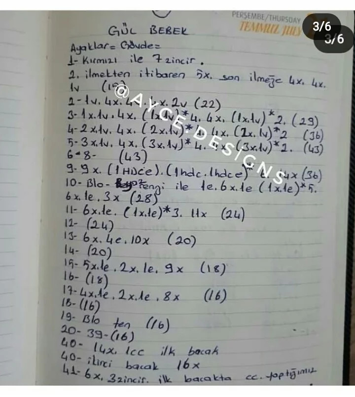 Free Crochet Pattern for Adorable Red Dress Doll