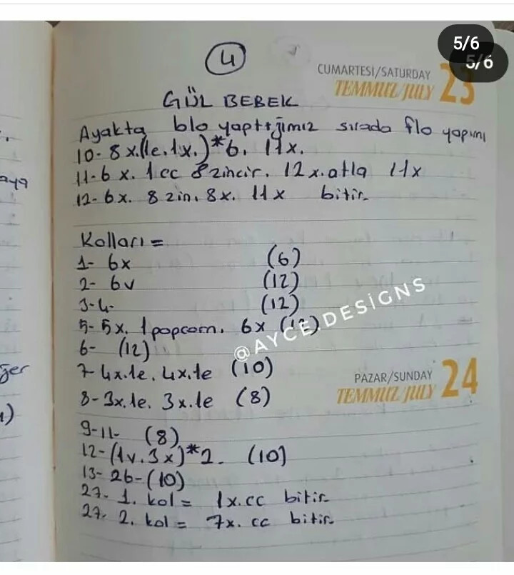 Free Crochet Pattern for Adorable Red Dress Doll