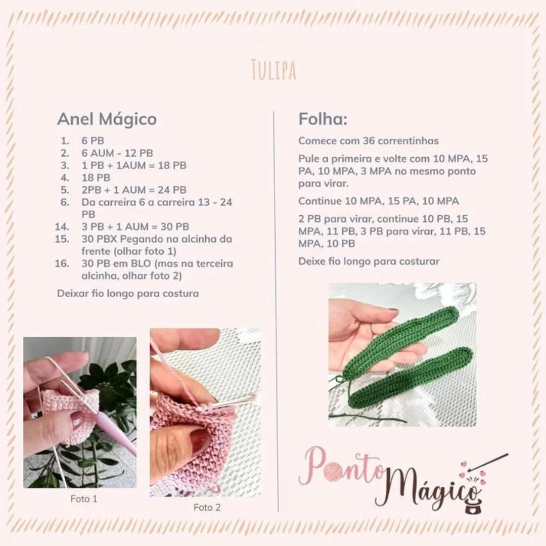 Free Crochet Pattern for Amigurumi Tulips Bouquet